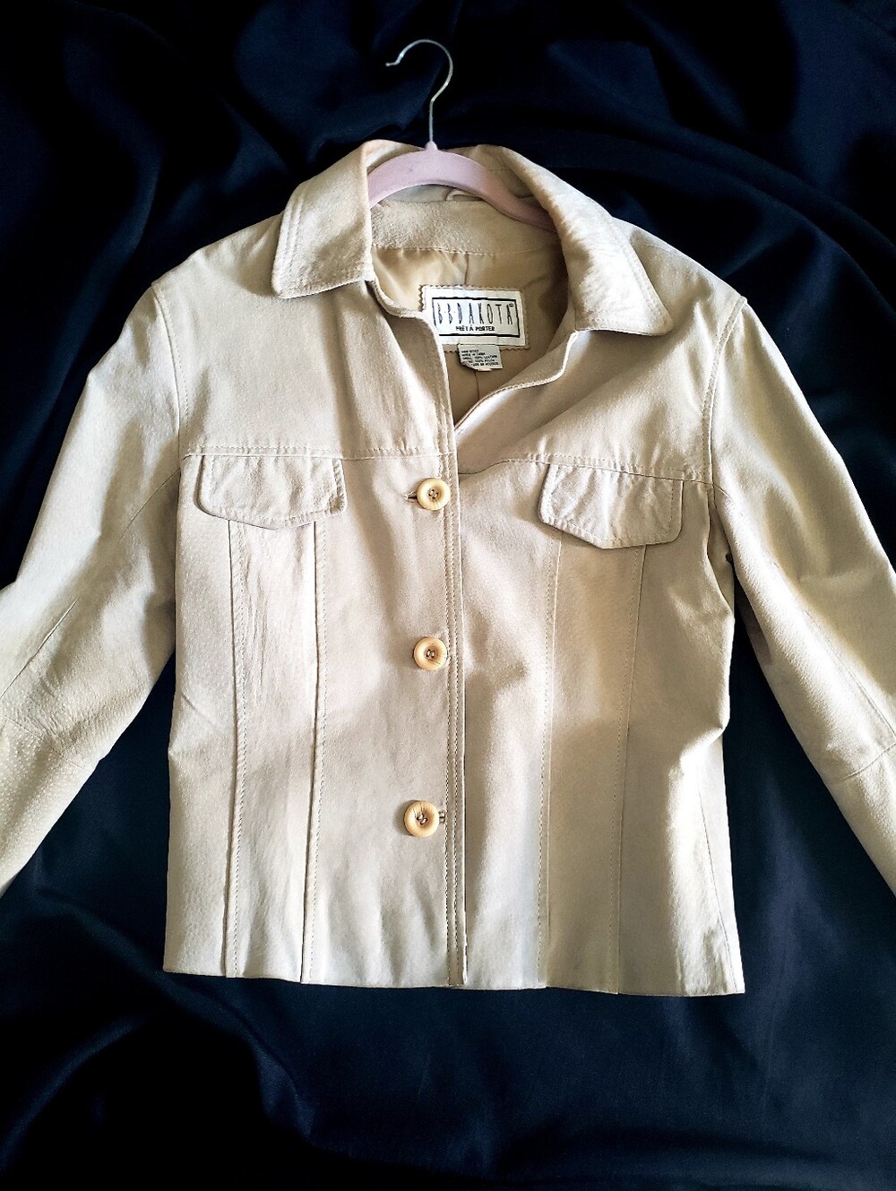VTG BB Dakota Pret-a-Porte Fitted Suede Jacket Med.